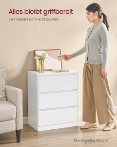 Comoda cu sertare, Lidia, Alb, 40x60x75 cm - Img 5