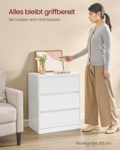 Comoda cu sertare, Lidia, Alb, 40x60x75 cm - Img 5