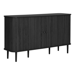 Comoda Nikko, Negru, 140x40x79 cm