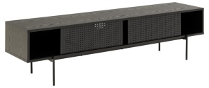 Comoda TV Angus, Negru, 44.5x180x40 cm - Img 5