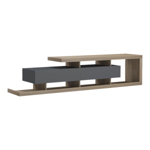 Comoda TV, Arbero, Antracit, 198x40x45 cm - Img 3