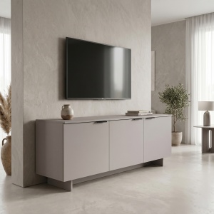 Comoda TV, Beldon, Gri, 150x42x55 cm