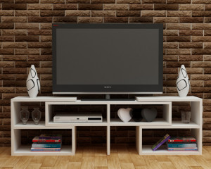 Comoda TV Care - Alb - Img 2