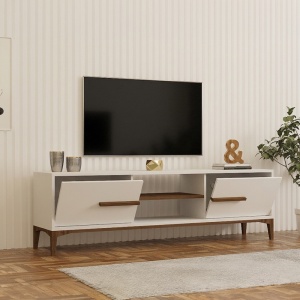 Comoda TV, Eslem, Pako, Alb 160x34.6x48.1 cm - Img 2
