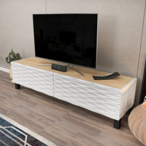 Comoda TV Lerze - Sapphire, Alb - Img 3
