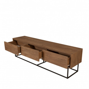 Comoda TV Milo 180 Walnut-Negru - Img 4