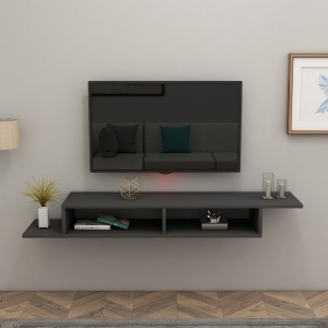 Comoda TV Muson Antracit 120x29.6x18.2 cm - Img 2
