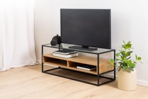 Comoda TV Randolf, Transparent, 45x120x40 cm - Img 2