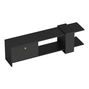 Comoda TV Standi Negru 120x25x36.8 cm - Img 2