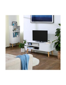 Comoda TV, Vasagle, LTV09WT, Alb, 110 x 40 x 49 cm - Img 3