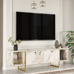 Comoda TV VG30 Alb 160x47.6x40 cm - Img 2