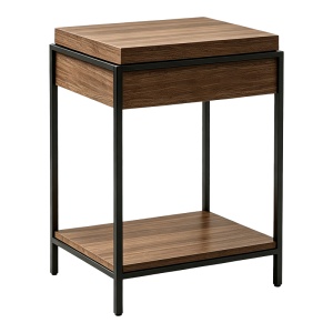 Consola cu spatiu de depozitare Odar, Nuc, 63x63x80 cm - Img 2
