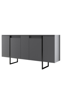 Consolă Luxe Antracit 160x35x80 cm - Img 7