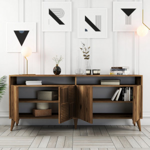 Consola Milan Walnut 180x78.6x35 cm - Img 3