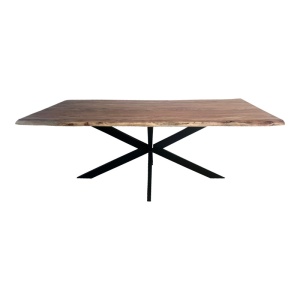Consola Miles Boho, Pako World, lemn masiv de salcam, Grosime 3.7 cm, Natural, 180x90x76 cm - Img 3