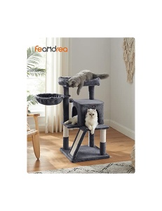 Copac pentru pisici, Feandrea, PCT51W, Gri, 48 x 48 x 96 cm - Img 2