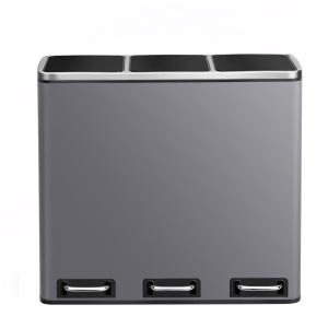 Cos de gunoi compartimentat Songmics Gri 61.7x35.2x56.4 cm - Img 2