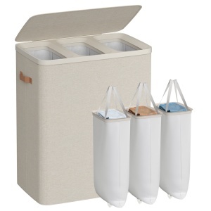 Cos de rufe Songmics Bej 64x40x75 cm - Img 2