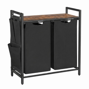 Cos de rufe Vasagle, Brenta, Negru, 71.3x33x72 cm