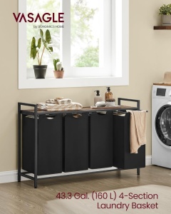 Cos de rufe Vasagle Negru 115.6x33x72.5 cm - Img 4