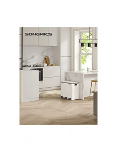 Cos pentru reciclare, 3 x 18L, Soft-Close, Alb, LTB54WT, 61 x 31 x 56 cm - Img 2