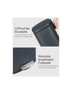 Cos pentru reciclare, 30L, Gri, LTB03GS, 35 x 25 x 63 cm - Img 7