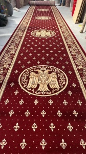 Covor biserica Traversa, Lotos, Rosu, 120x600 cm, Delta 15032 210 - Img 3