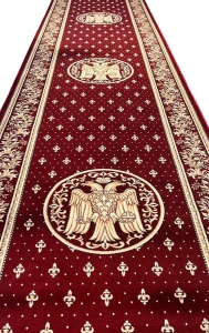 Covor biserica Traversa, Lotos, Rosu, 200x2000 cm, Delta 15032 210