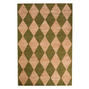 Covor Effie Diamond Jute Verde masliniu 120x170 cm, Flair Rugs - Img 2