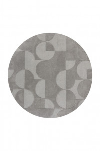 Covor Gigi Gri 160X160 cm, rotund, Flair Rugs - Img 2