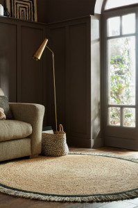 Covor Kahana Negru 180X180 cm, rotund, Flair Rugs