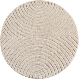 Covor rotund Art boho V2 Crem 200x200 cm - Img 2