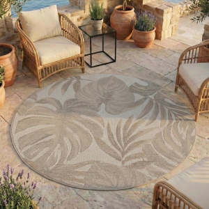 Covor rotund Desert V2 Bej 80x80 cm - Img 3