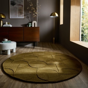 Covor rotund Gigi Masliniu 160x160 cm