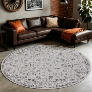 Covor Rotund INKA V2 Crem 200x200 cm