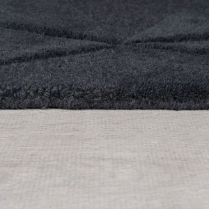 Covor rotund Shard Gri inchis 160x160 cm, Flair Rugs - Img 5