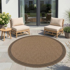 Covor rotund Timber V2 Bej 80x80 cm