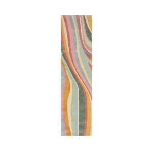 Covor traversa Abstract Flow Roz 60x230 cm, Flair Rugs - Img 5