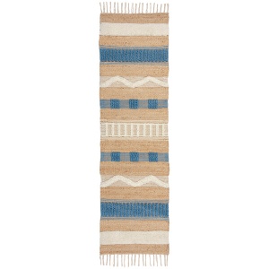 Covor traversa Medina Jute Albastru 60x230 cm, Flair Rugs - Img 4