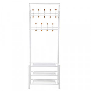 Cuier, Songmics, Alb, 187x68.8x35.2 cm - Img 5