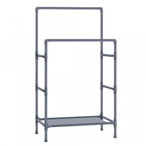 Cuier stender, Songmics, Gri, 88x44x154 cm - Img 2