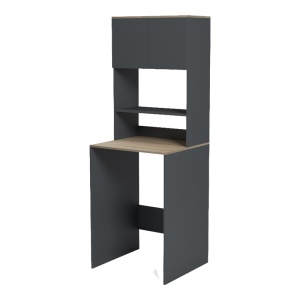 Dulap baie masina de spalat, Chaxe, Pako, Antracit 65x32.5x183.6 cm - Img 4