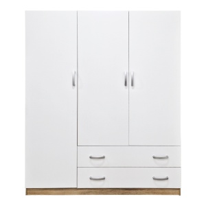 Dulap cu 2 usi, Alvia, Alb, 150x51x180 cm - Img 5