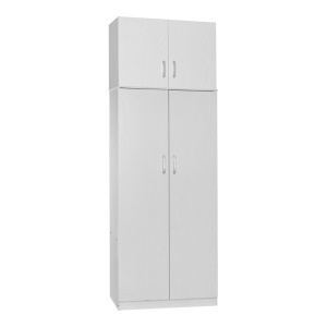 Dulap cu 2 usi, Athos, V5, Alb, 80x42x240 cm