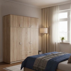 Dulap cu 3 usi, Royal, Stejar, 150x58x230 cm