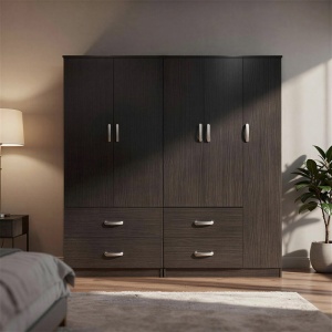 Dulap cu 5 usi, Athos, V25, Wenge, 170x42x180 cm