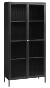Dulap cu vitrina BRONCO, Negru, 40x190x90 cm - Img 4