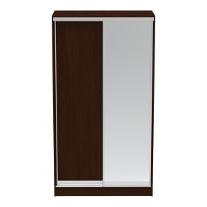 Dulap dormitor cu oglinda Korredor Pako World Maro inchis 120x60x220 cm - Img 3