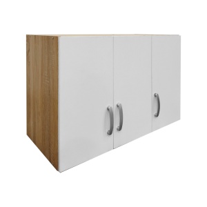 Dulap haine cu 3 usi Lego Alb 90x41.5x60 cm
