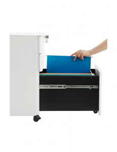 Dulap mobil cu incuietoare, Songmics, Alb, OFC030W01, 30 x 46 x 59 cm - Img 7